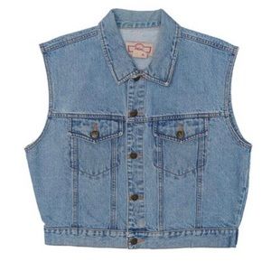 SALE - Vintage Cropped Denim Vest